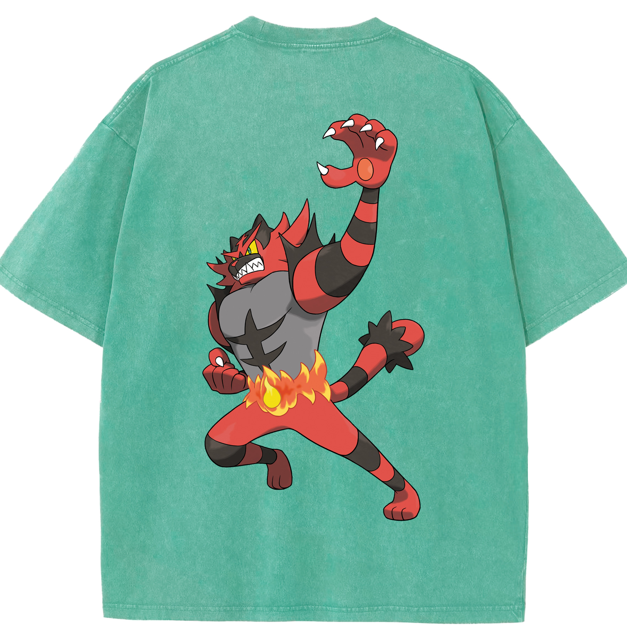 （画像用） ポケットモンスター Pokémon 綿100% ヴィンテージ風 半袖Tシャツ（背面プリント）